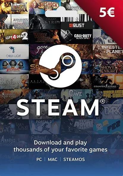 EU Steam 5 Euro Gift Card