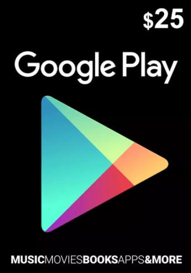 USA Google Play 25 Dollari Lahjakortti cover image