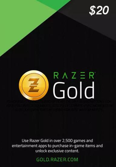 USA Razer Gold 20 USD lahjakortti cover image