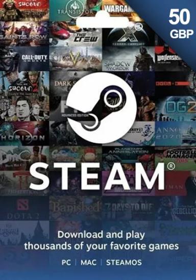 UK Steam 50 Pound Gift Card cover image