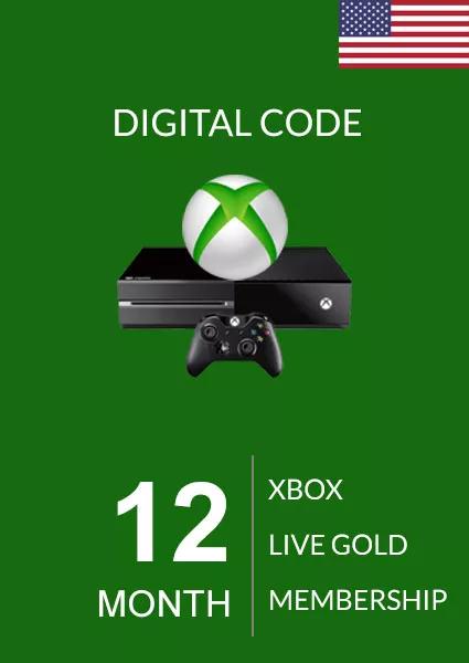 USA Xbox Live Gold 12 Month Membership 