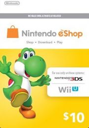USA Nintendo 10 Dollari eShop Lahjakortti